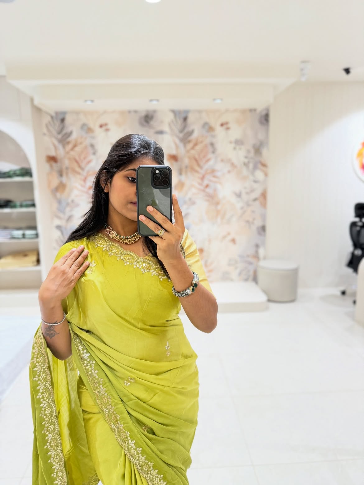 Pure Gaji Silk Saree with Gota Patti Work & Blouse | gota patti vs aari work saree | RangRiva