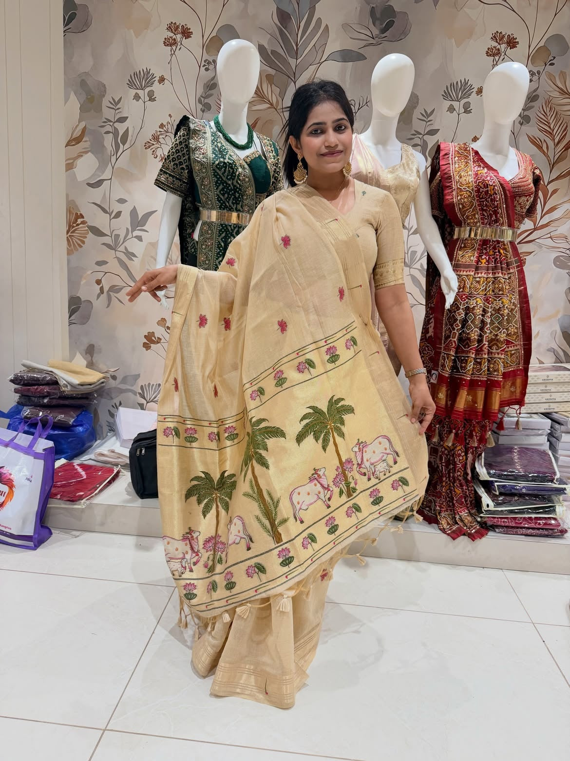 Soft Cotton Saree with Weaving Work & Blouse RangRiva saree editorial