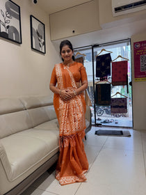 Cotton saree with weaving work - view 1