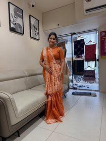Cotton saree with weaving work - view 3