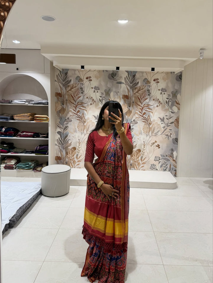 Digital Print Patola saree - view 1
