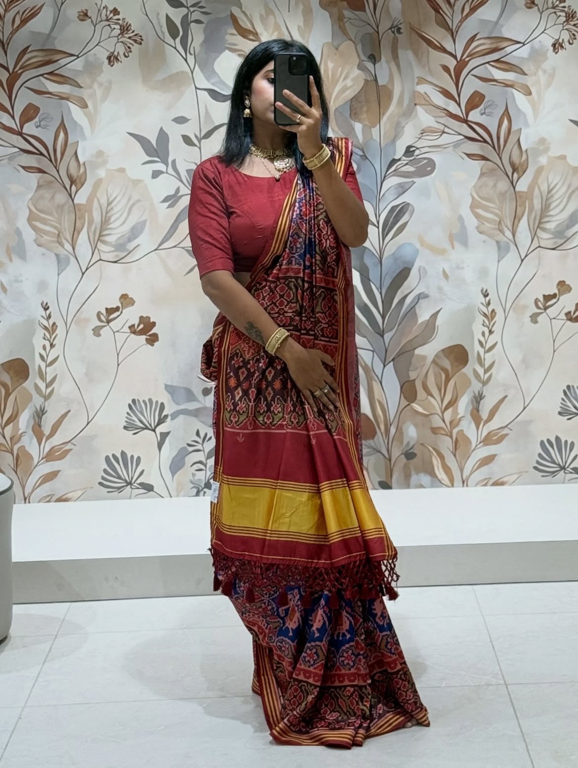 Digital Print Patola saree - view 3