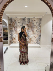 Mal Cotton saree with Aari Work - view 5