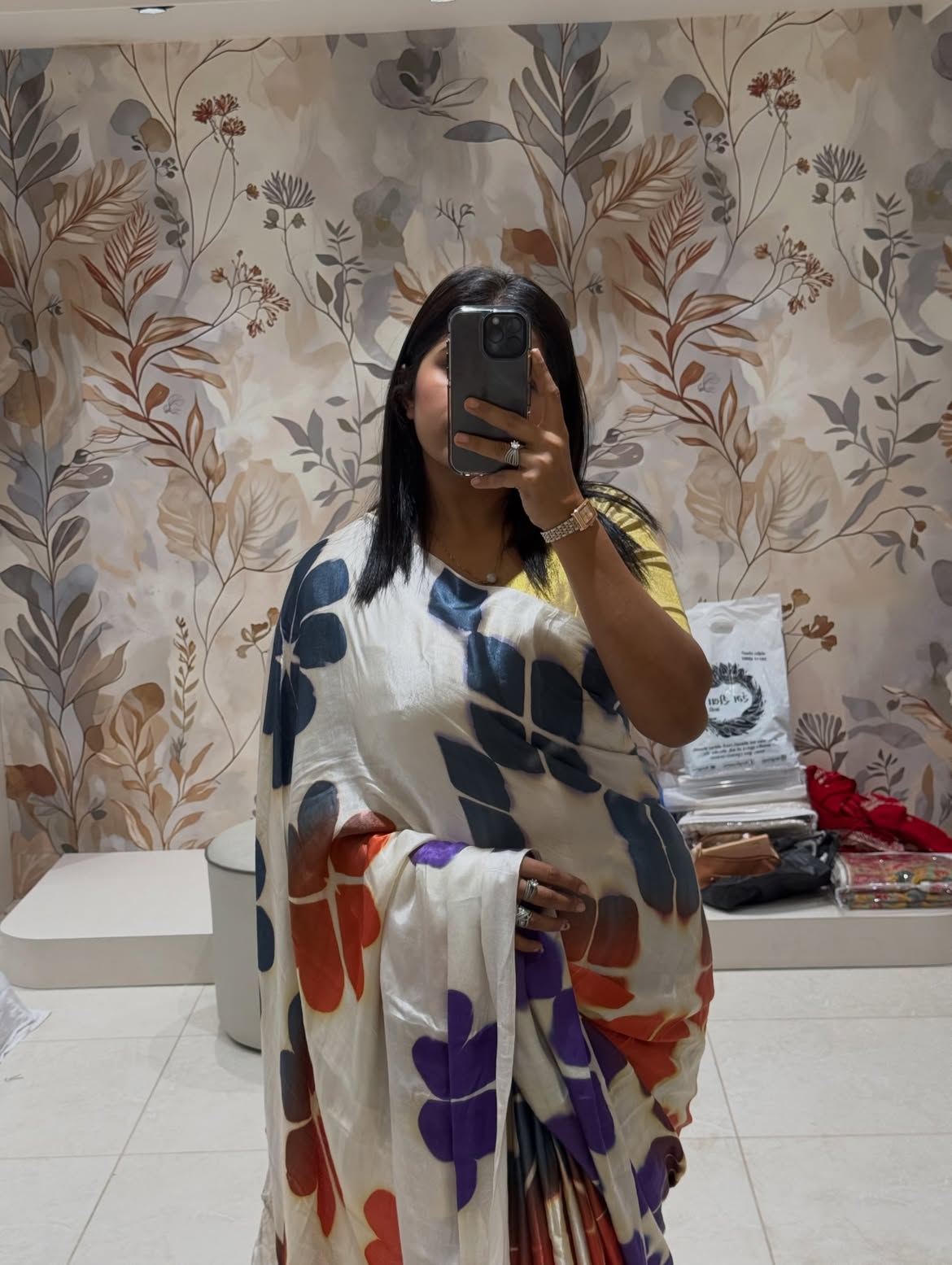 Pure Modal Silk Saree with Blouse Secondary image