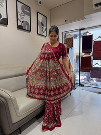 Soft rayon cotton saree with blouse - view 1