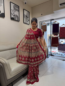 Soft rayon cotton saree with blouse - view 11