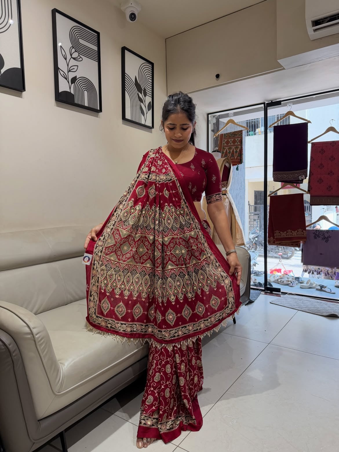 Soft rayon cotton saree with blouse - view 11