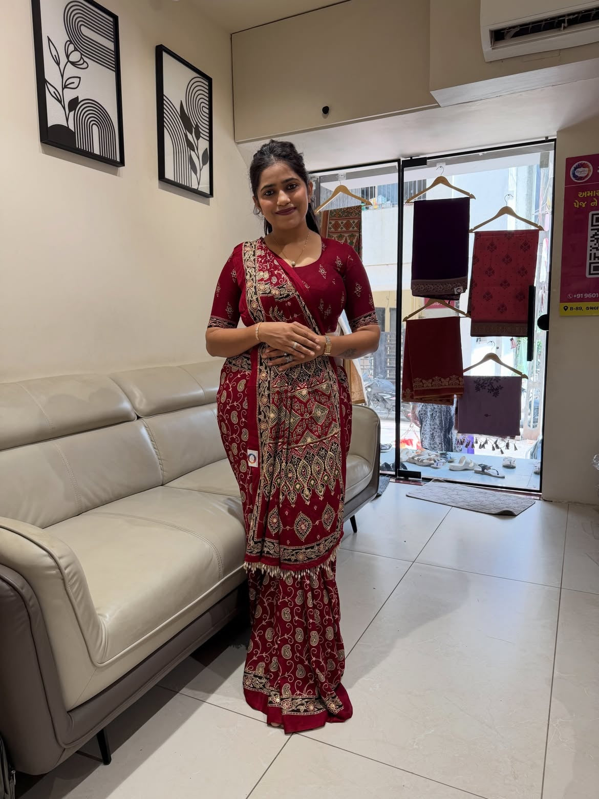 Soft rayon cotton saree with blouse - view 7