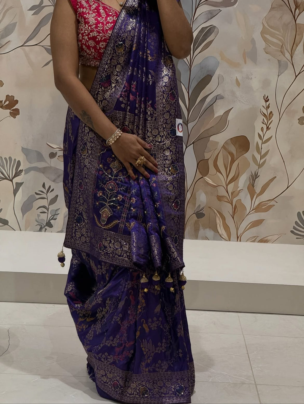 Soft Semi Silk saree with Hand Work - view 14