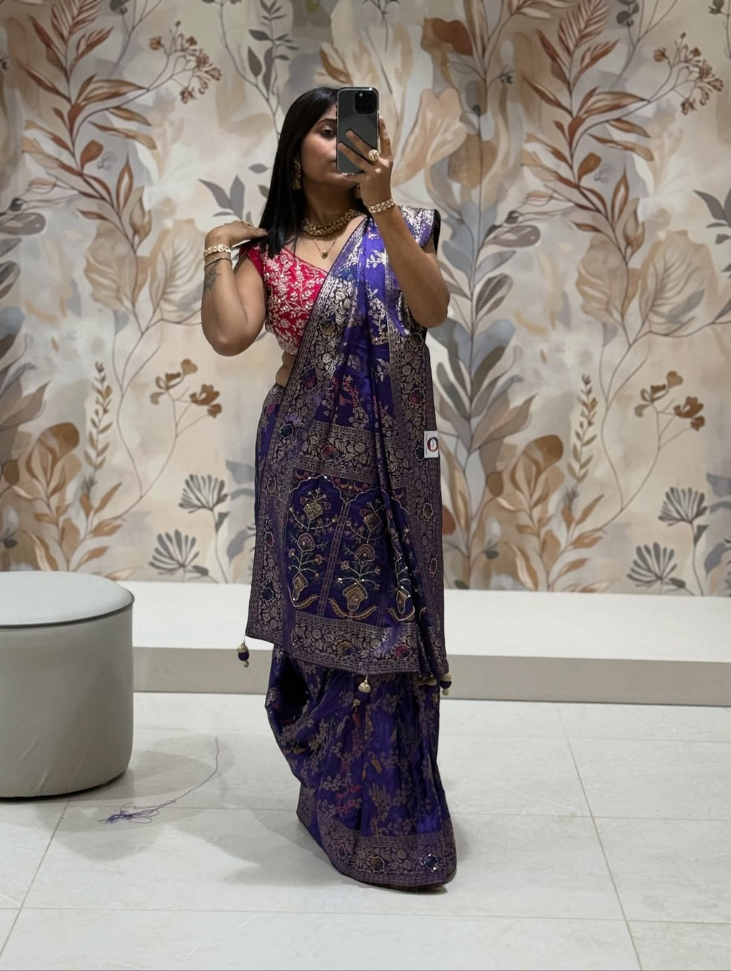 Soft Semi Silk saree with Hand Work - view 2