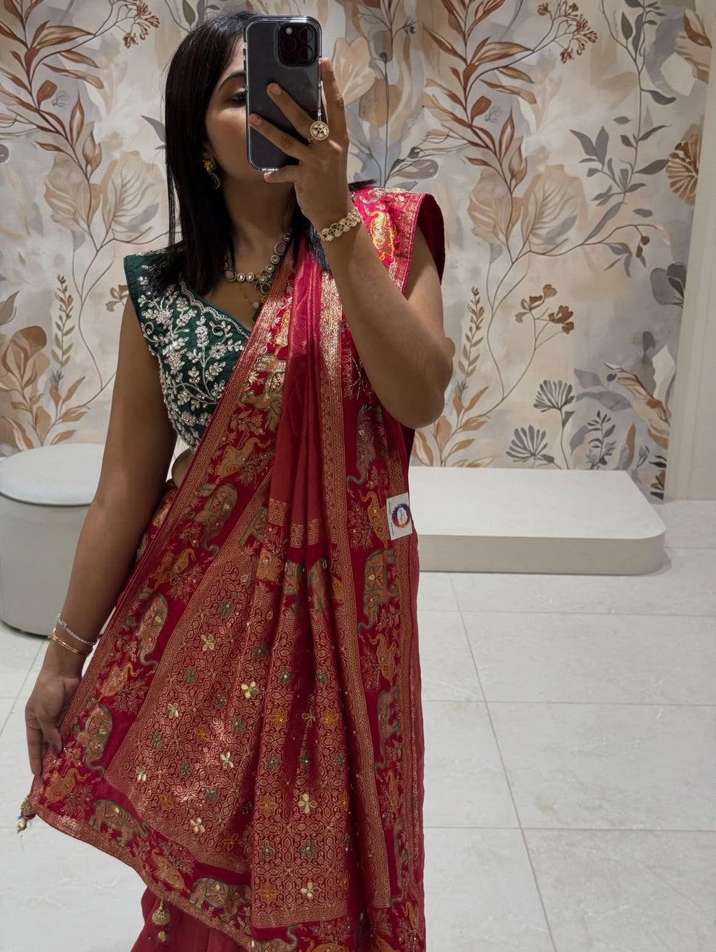 Soft Semi Silk saree with Hand Work - view 18